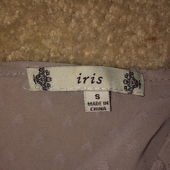 Grey Open Shoulder Blouse - Picture 3 of 4